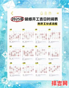2025年10月开工吉日 2025年12月适合开工的好日子-第1张图片