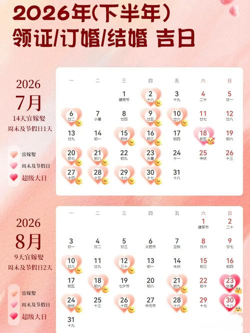 2026年4月娶亲吉利日子 2026年4月结婚吉日查询表-第1张图片